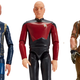 Playmates' new Star Trek Universe figures of Saru, Picard, and Khan.